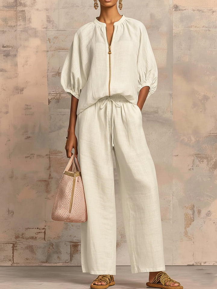 Marta | Conjunto Camisa y Pantalón Ancho