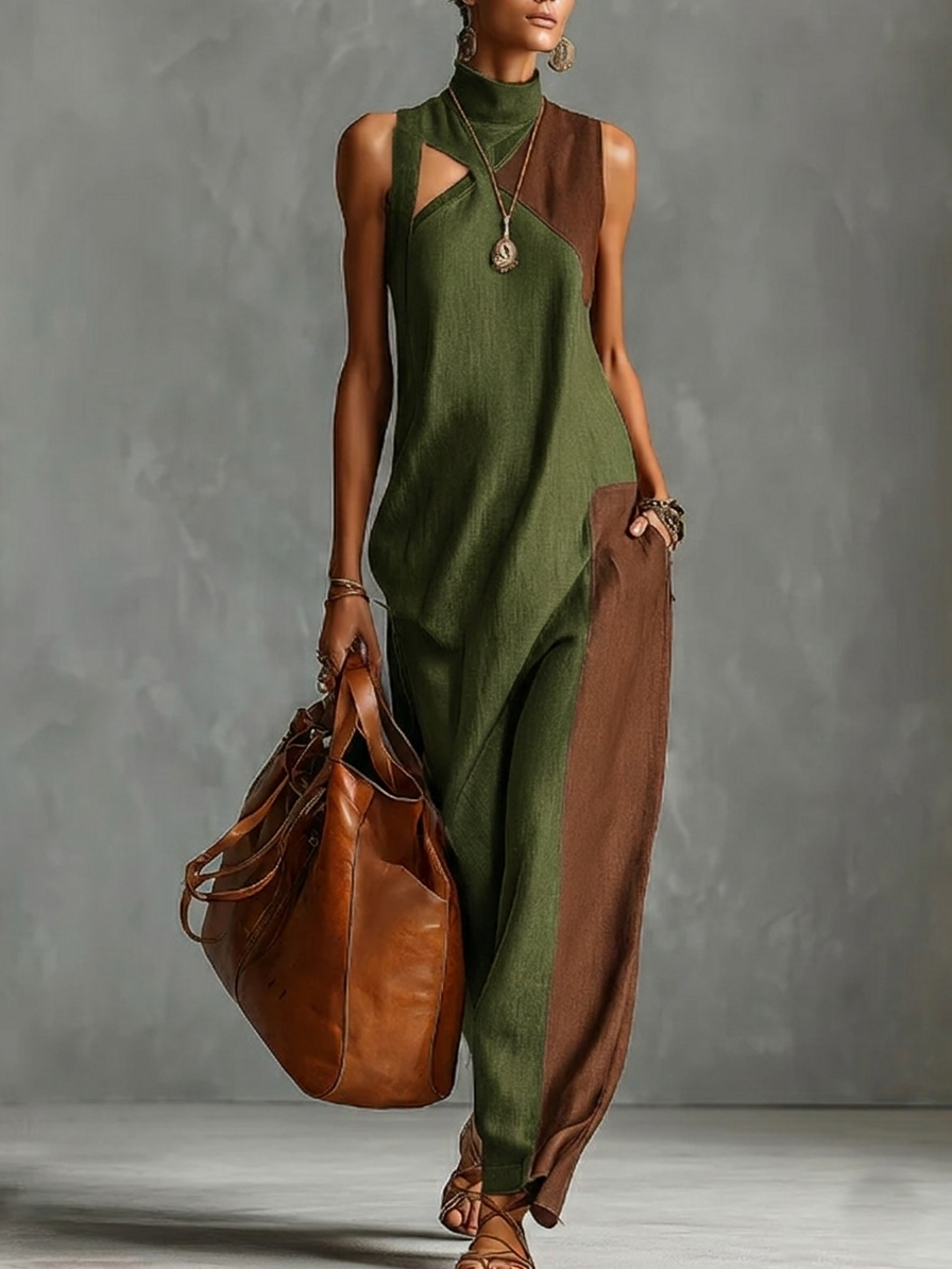 Giulia | Vestido Largo Bicolor